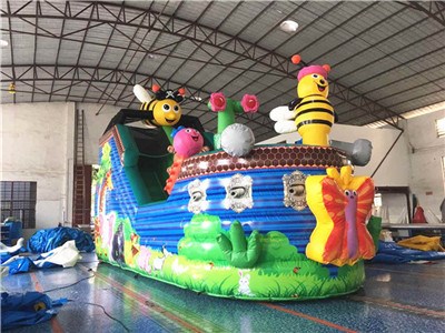Custom Bee And Flower Inflatable Slide For Sale Commercial BY-DS-086